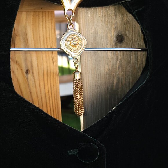 VINTAGE Farouche by Lori Weidner Velvet Green Dress Woman's Size 10 UNIQUE - Picture 6 of 7